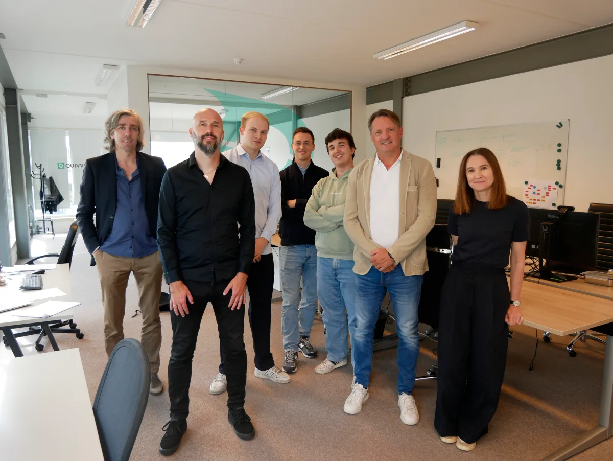 The Quivvy Solutions team at their office in Belgium