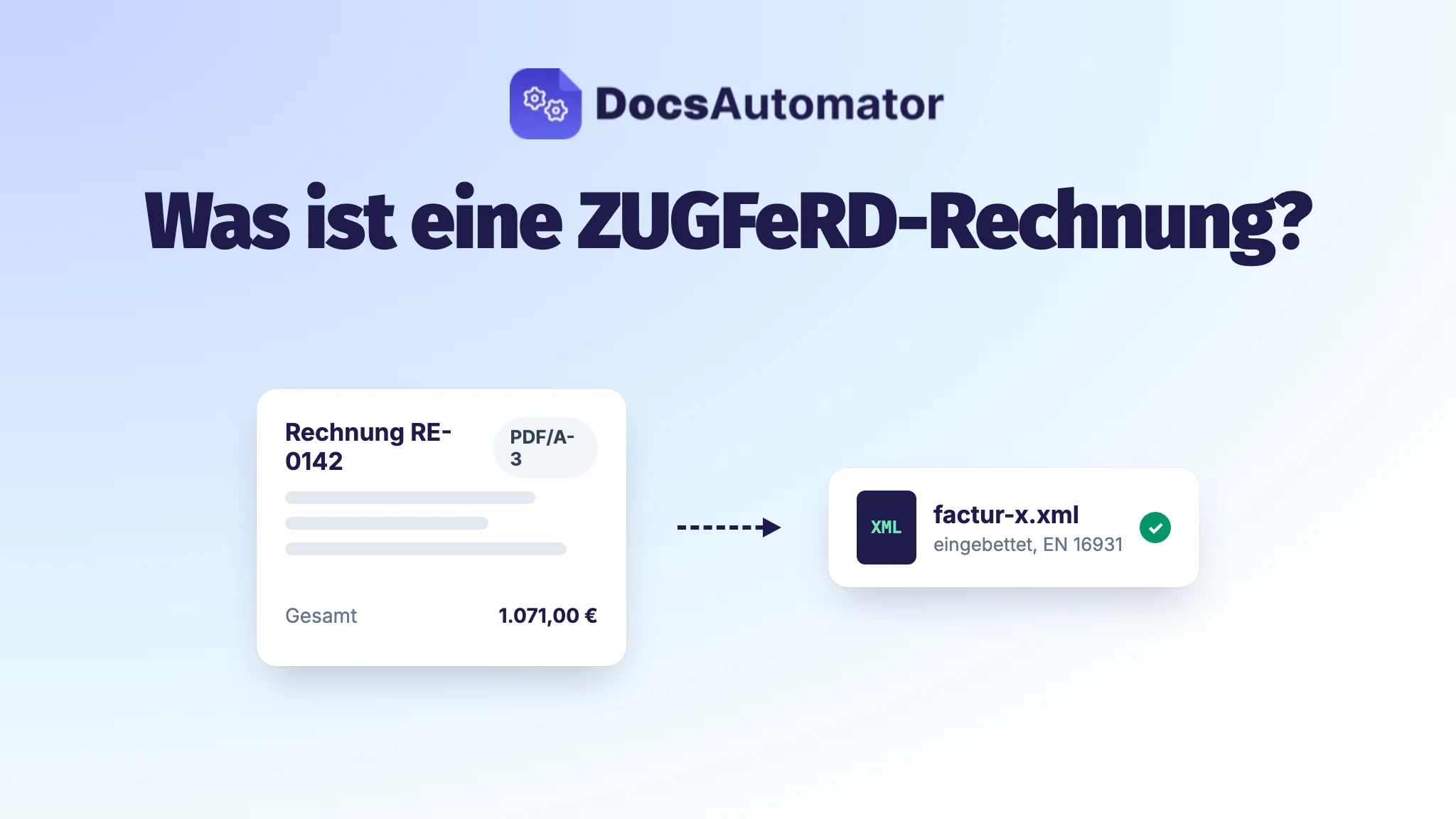 Was ist eine ZUGFeRD-Rechnung? Kurz erklärt