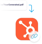 PDF URL saved to HubSpot